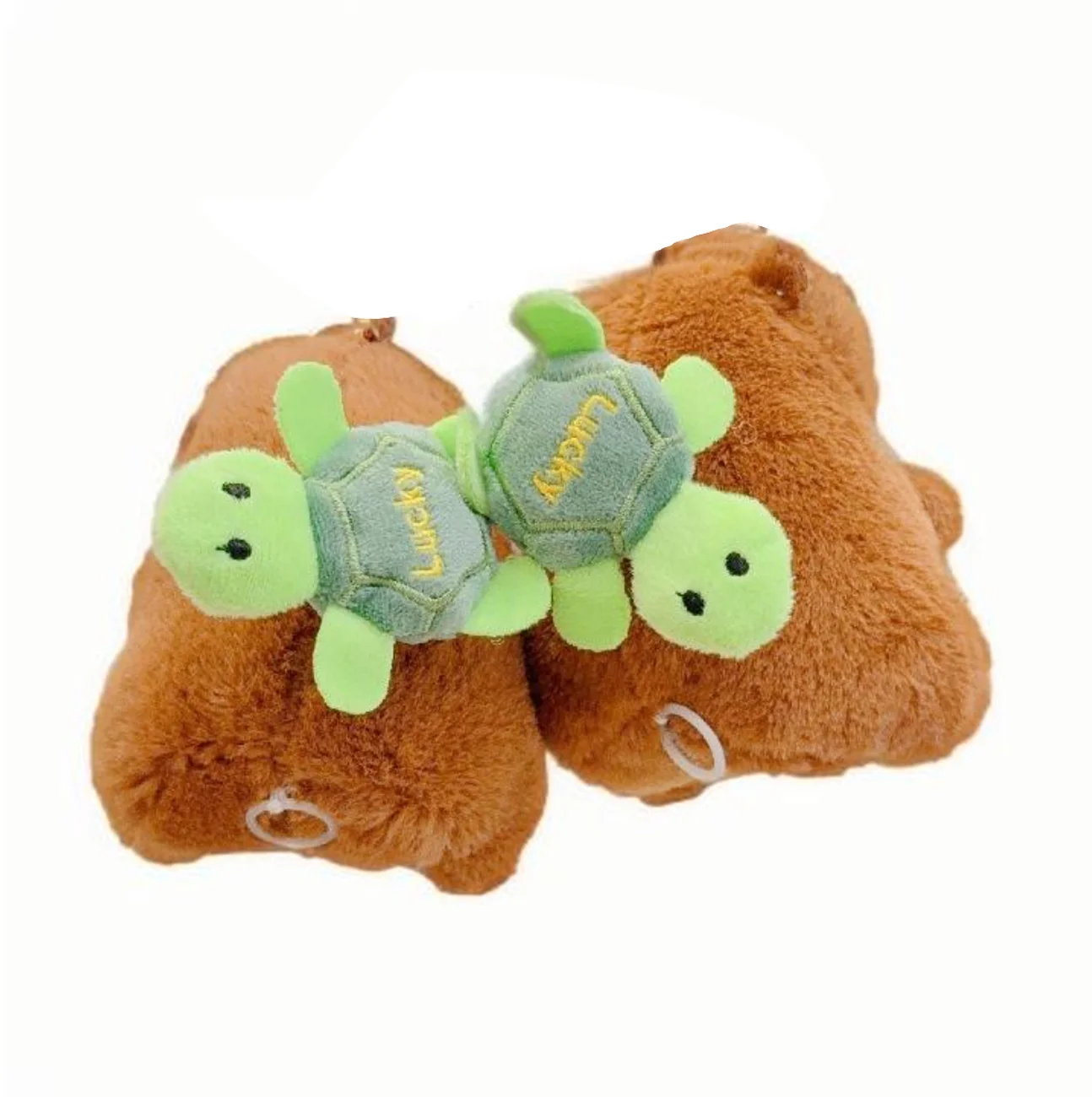 Wholesale 12pcs/lot 12cm Hot Capybara Plush TOys animal pufferfish Capy bara Doll with  Rotatable Turtle Gifts