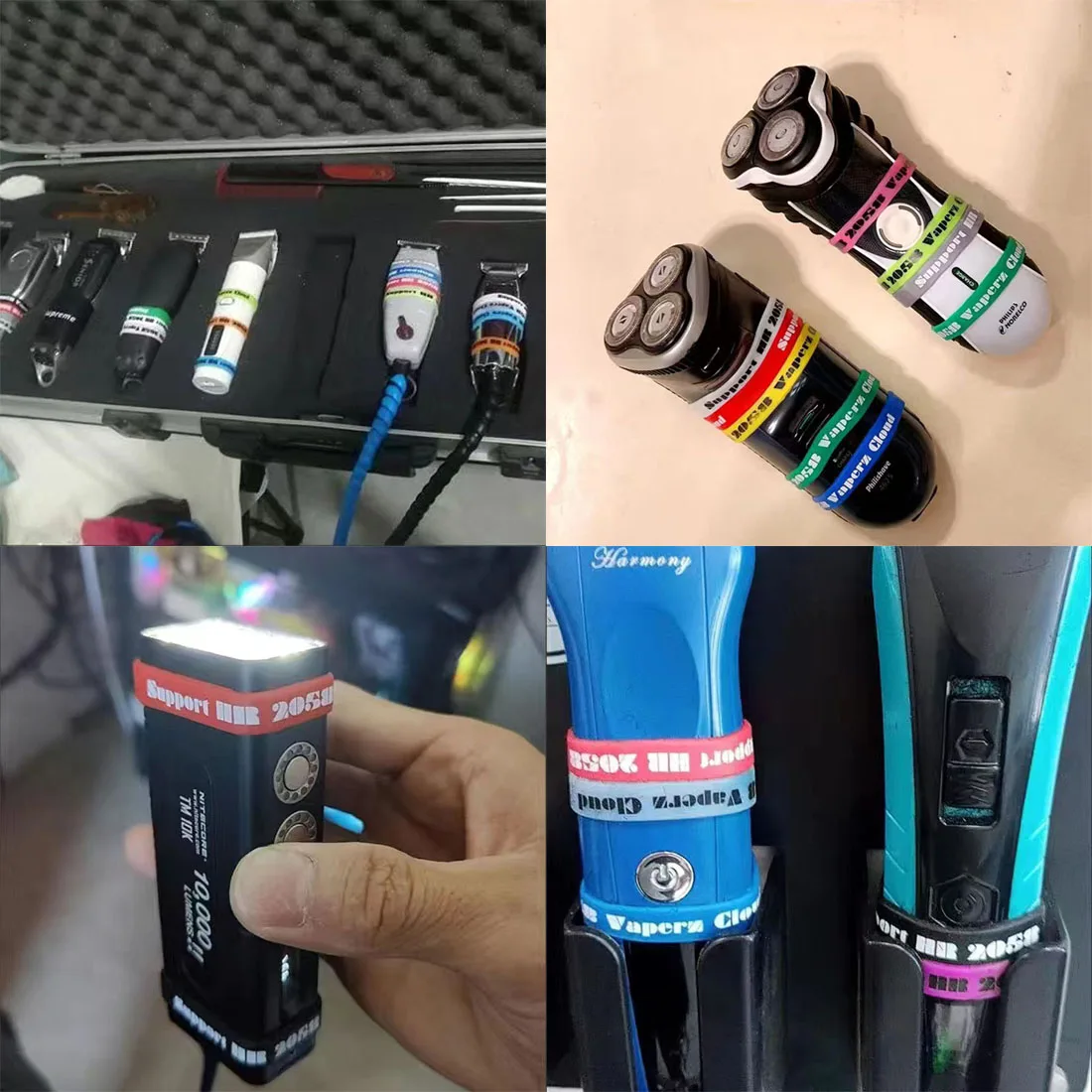 Trimmer Grip New Barber Hair Clipper Grip Rubber Anti Slide Design Barber Bicycle Grips Hairdressing Silicone Decorative Rings