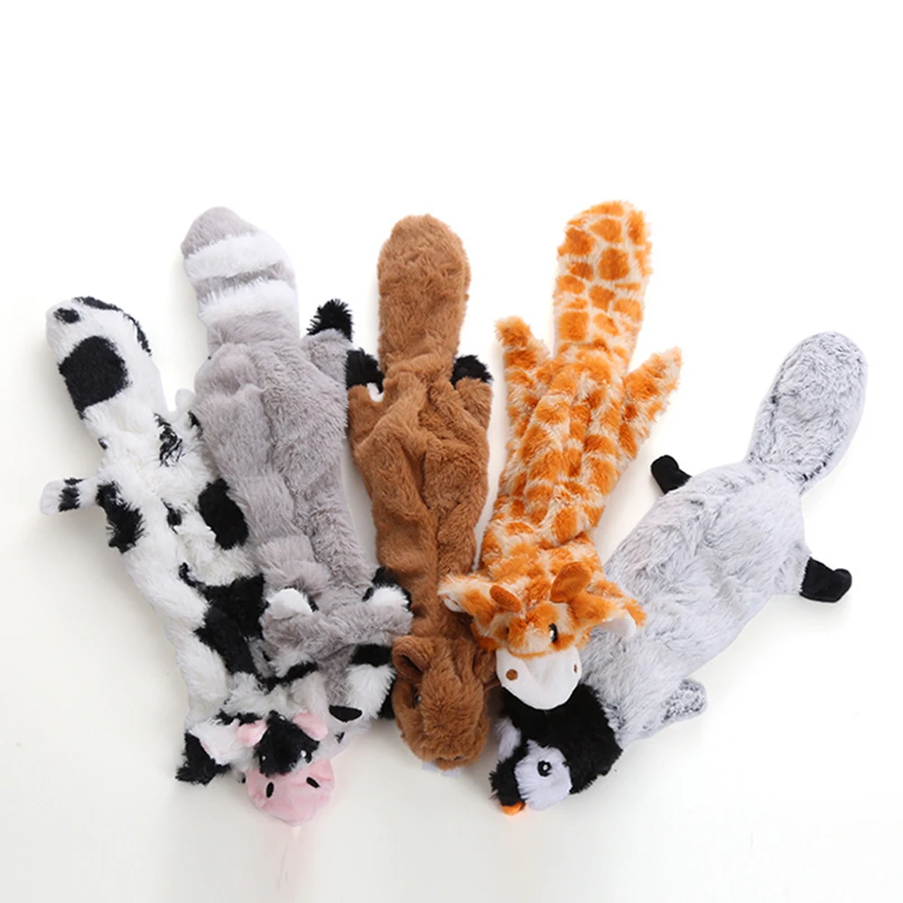 1PC Dog Animal Toys Bite Resistant Pet Plush Vocal Toys Easy To Clean Pet Supplies