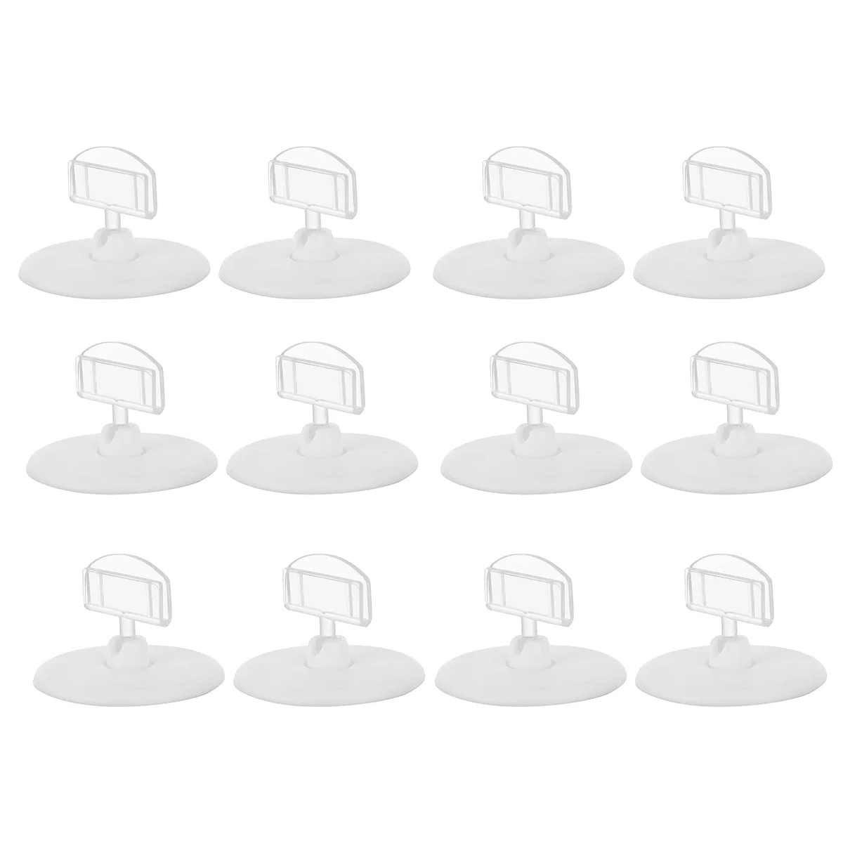 12 Pcs Material Card Holder Clip for Price Tag Display Advertising Sign Folder Rotating Merchandise Label Exhibits