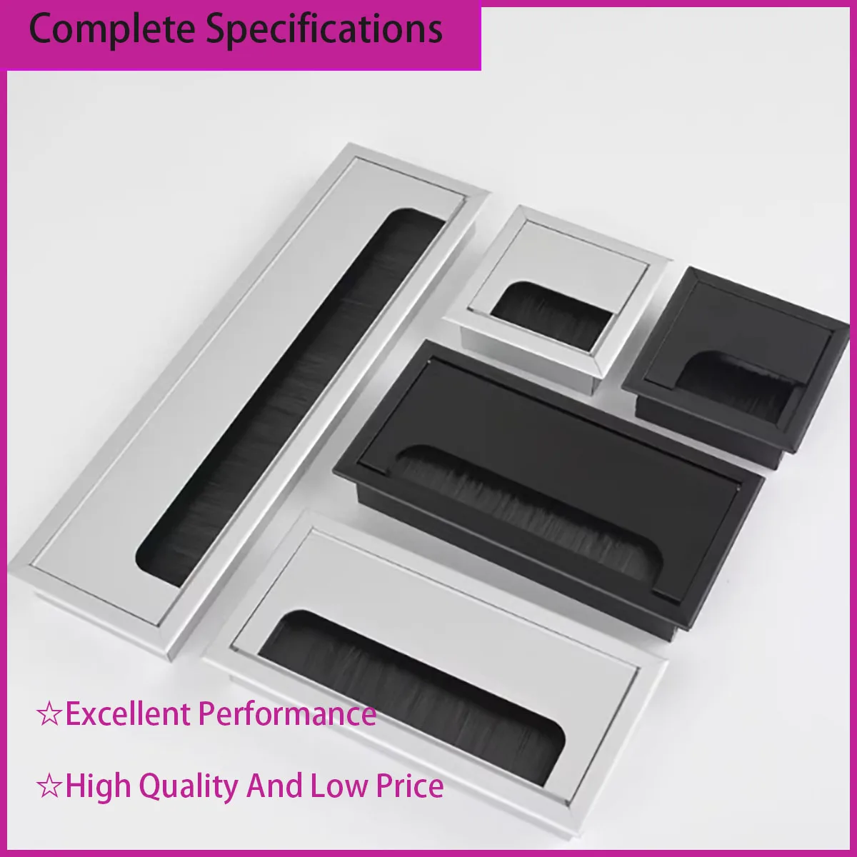 Черный/серебристый квадратный офисный стол из алюминиевого сплава, крышка корпуса компьютерного стола 80*80/80*160/80*275