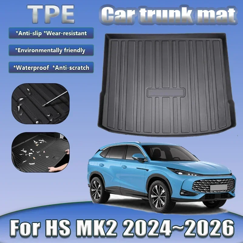 

Car Rear Trunk Mat For MG HS MK2 2024 2025 2026 Roewe D5X D5X ERX5 MK3 Waterproof TPE Material Rubber Pad Carpet Car Accessories