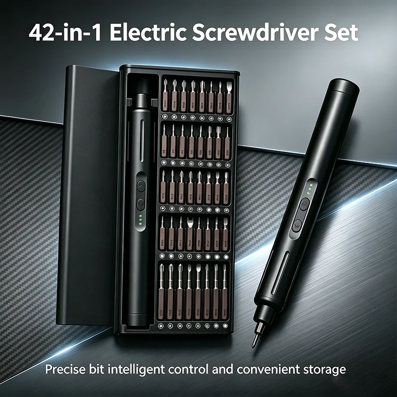 8th Gen 42‑in‑1 Cordless Precision Electric Screwdriver Kit USB Charged High‑Torque Tool for Phone Laptop  Electronic Repairs
