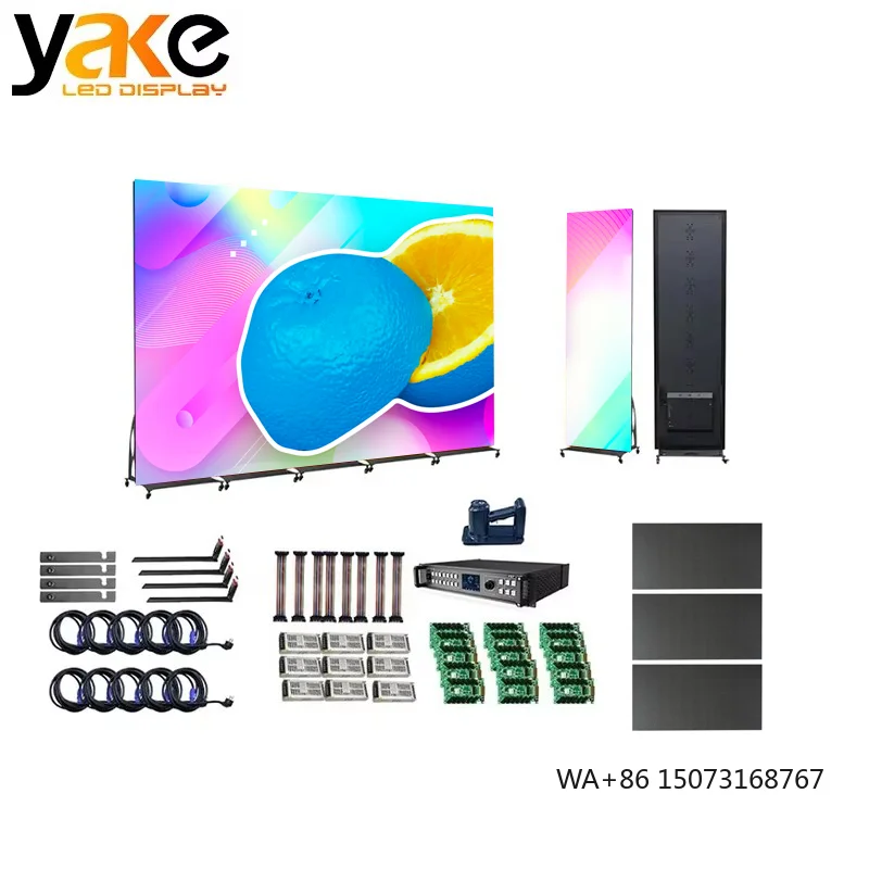 

Yake 7680hz P1.25 P1.5 P1.86 P2 P2.5 640*1920 Digital Advertising LED Panel Foldable Poster Screen for Exhibition Show
