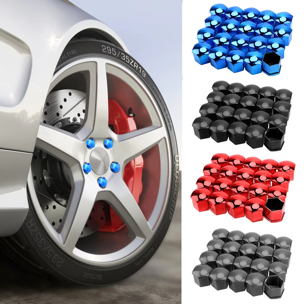 New 20Pcs 17/19/21mm Car Wheel Nut Caps For Ford Ranger C-Max S-Max Focus Galaxy Mondeo Transit Tourneo Custom car Accessories