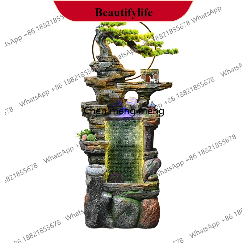 G153 Decoration ornament next to floor-to-ceiling TV cabinet rockery flowing water fountain garden circulating water landscape