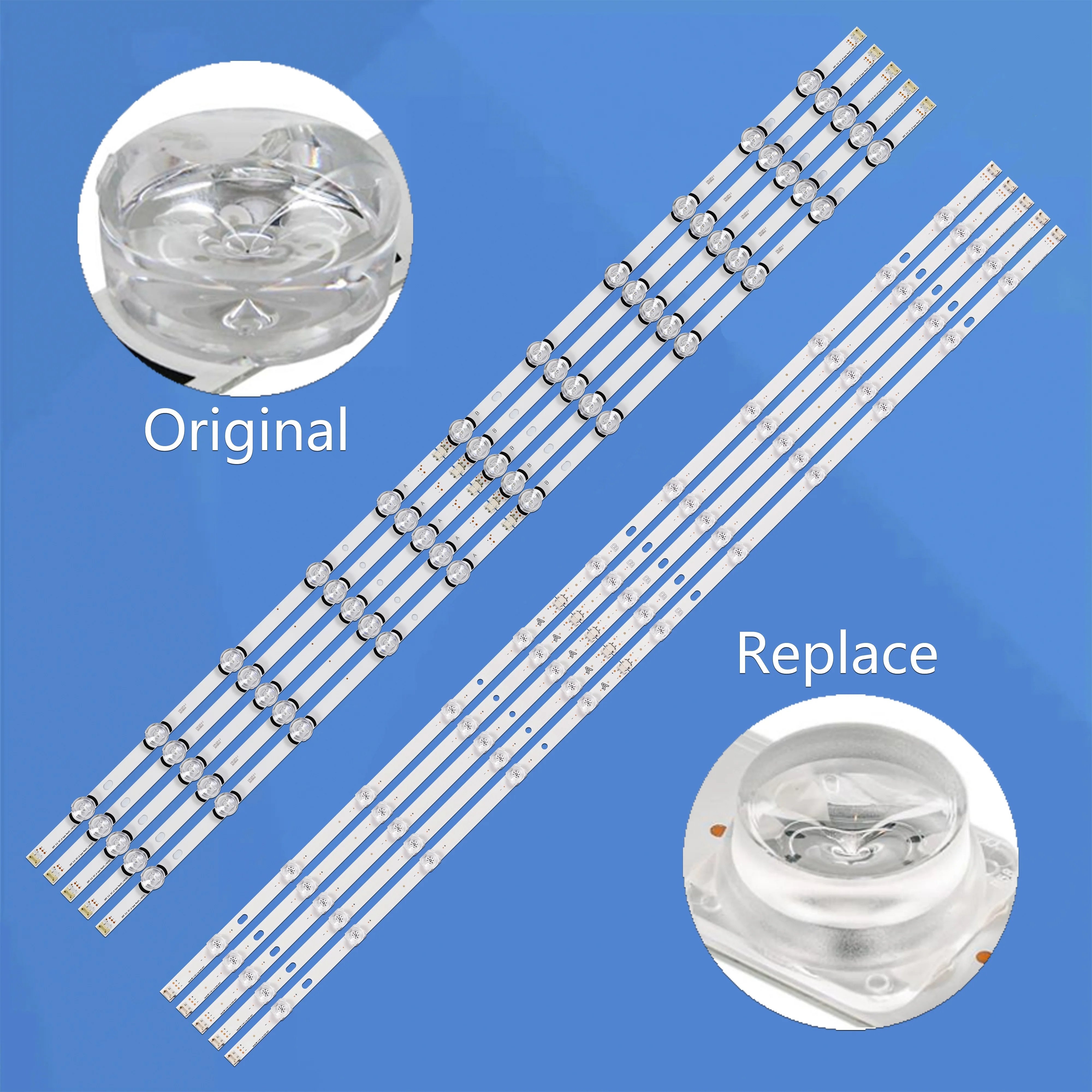 

4 kits LED Backlight Strips For 55LB 55LB565V-ZQ HC550DUN-VSHS2-11XX LC550DUH LC550DUE FG A1 A2 A3 A4 A5 A6 M1 M2 M3 M4 P1 P2