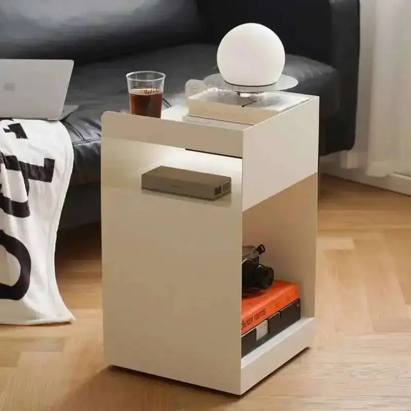 

Home Side Table Scandinavian Bedroom Netflix Sofa Bedside Removable Cart Storage Side Table Carbon Steel Metal