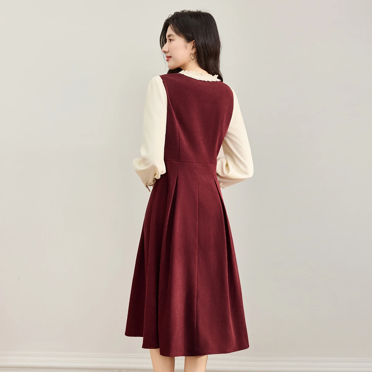 SENTUBILA New Autumn Dress for Woman 2026 Women's Long Sleeve O-neck  Dresses A-line Long Dress Elegant Woman Clothing 153LI2652 - AliExpress  200000345