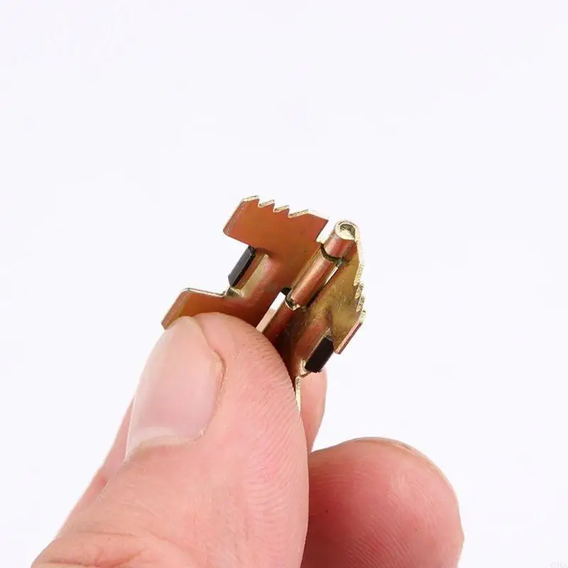 C90A 10 Pcs Folding Hinge Self-locking Spring Hinge Jewelry Box Bracket Durable