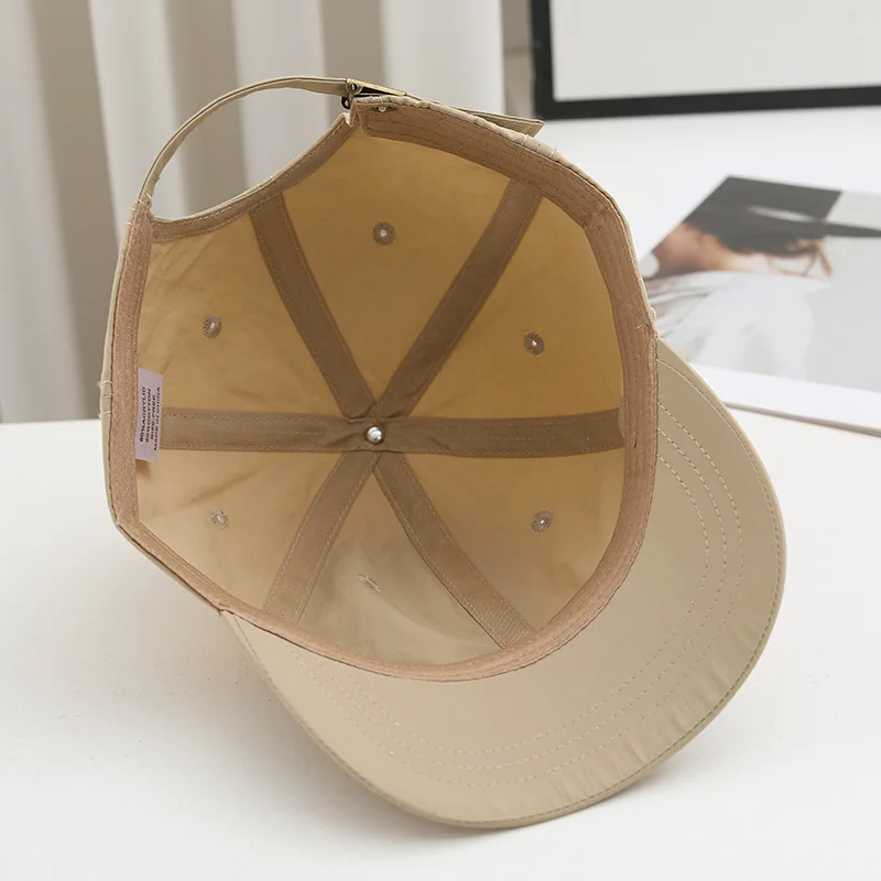 Eine Herren-Kappe mit kurzer Krempe, neuer Sommerstil, atmungsaktive und schnell trocknende Baseballmütze, leichte Soft-Top-Entenschnabelmütze für Damen – Detail 3