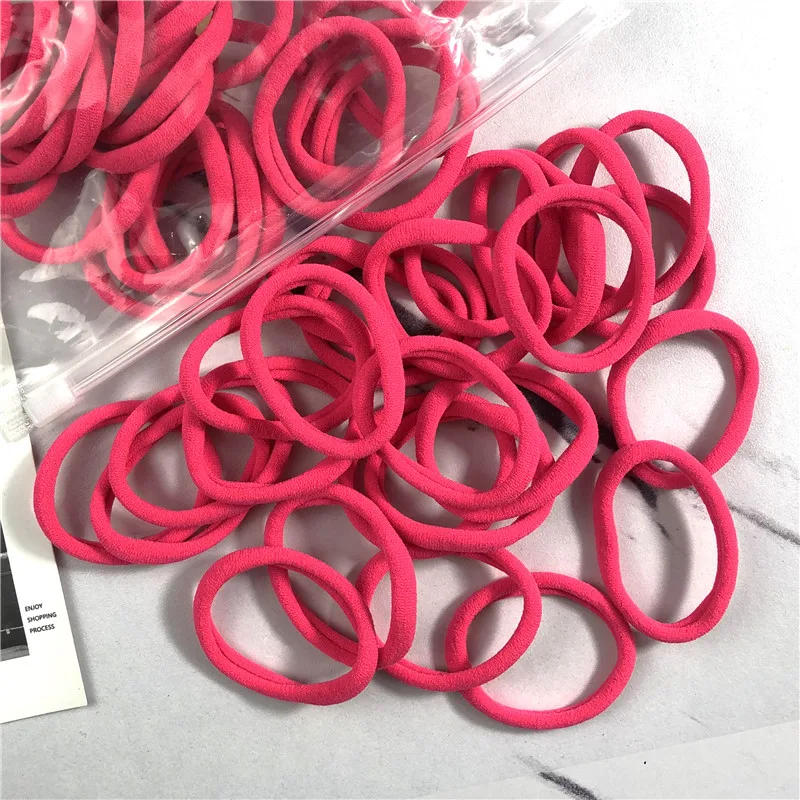 20/50 Teile/satz Haarbänder für Frauen Mädchen Grundlegende Haar Gummi Krawatten Seile 4 cm Einfache Elastische Stirnband Haar Zubehör pferdeschwanz Halter