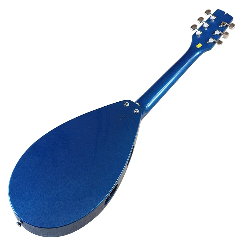 Stock 6 Strings Acoustic Guitar Lute Shape Body 36 Inch Blue Color Folk Guitar High Gloss Good Handicraft Free Shipping