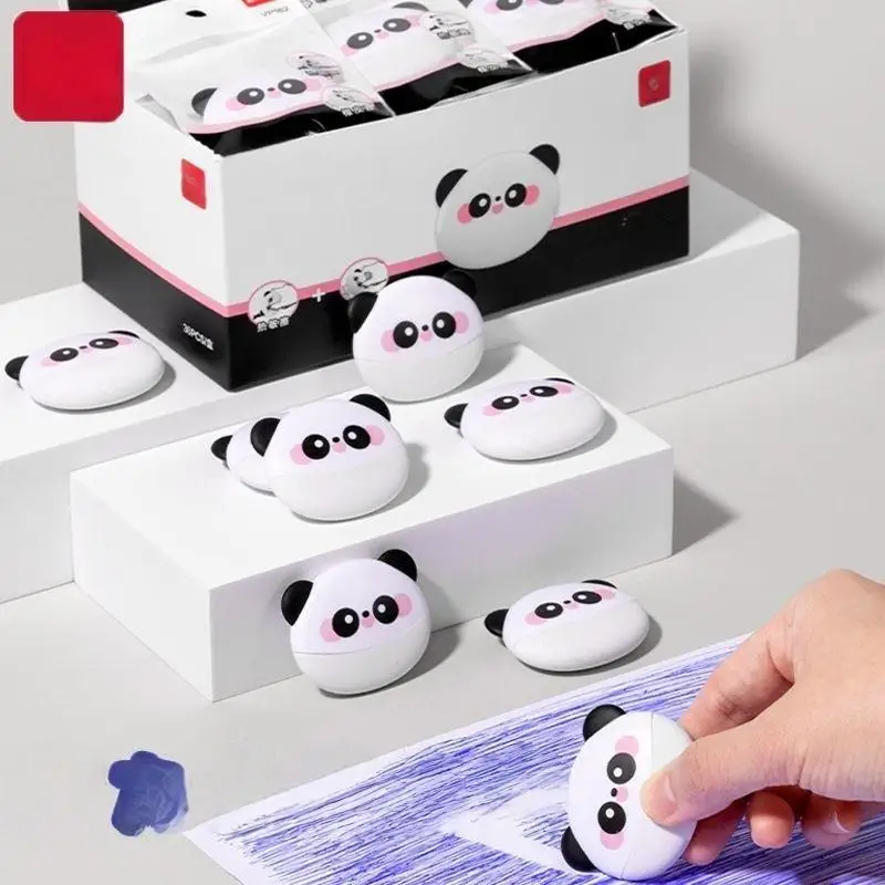 

2PCS Kids Panda Thermal Eraser Dual Purpose Creative Stationery School Office Easy To Wipe Supplies