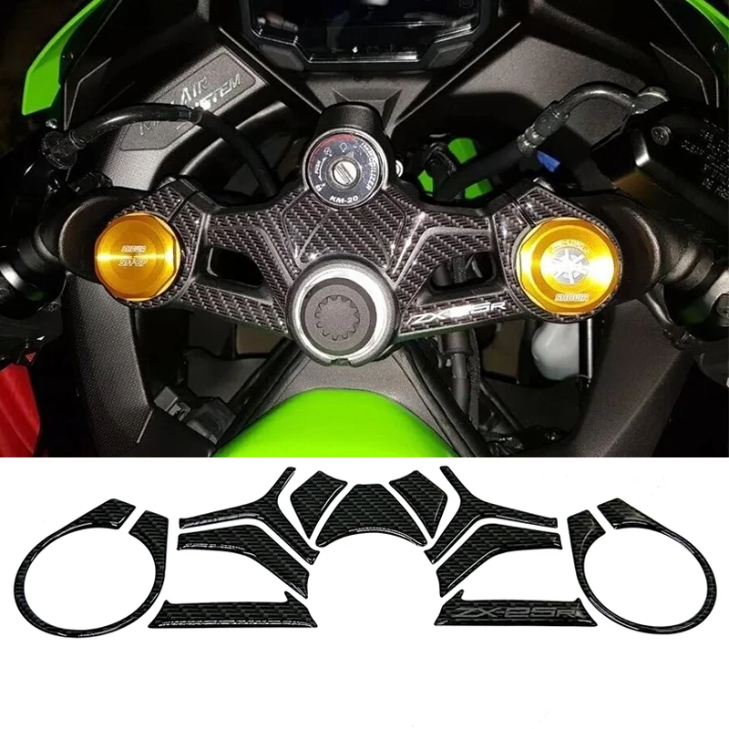 

Мотоциклетный масляный бак, защитная пластина, значок вилки, крышка рулевого кронштейна, наклейка, наклейка для Kawasaki Ninja ZX-25R ZX25R ZX25 R 25R ﻿