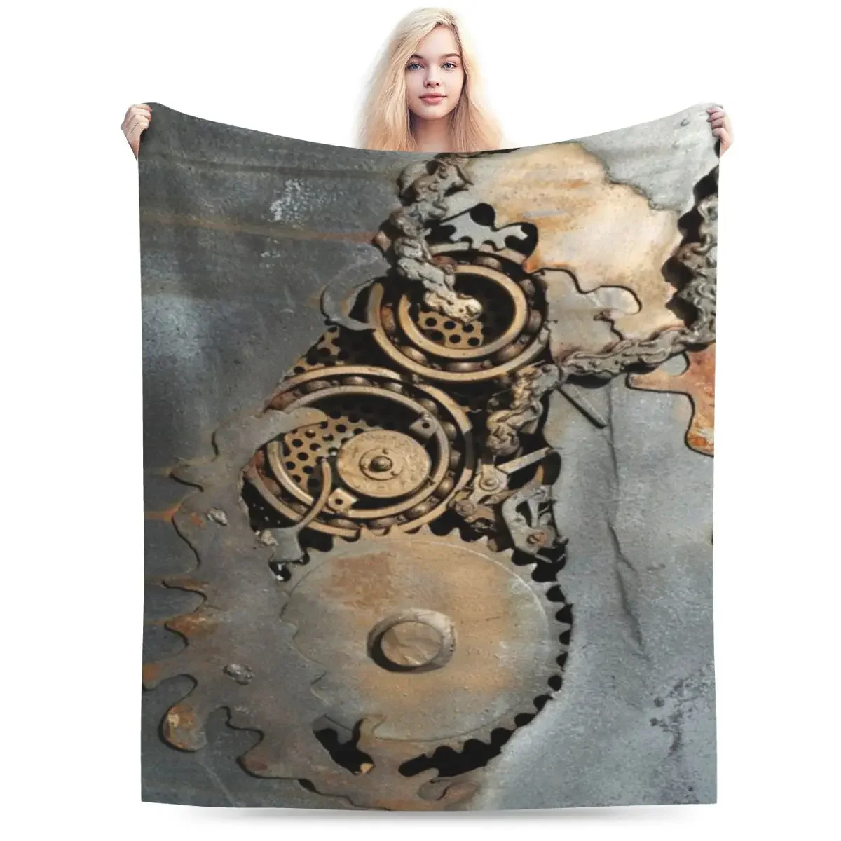 Steampunk Gears An Ultra-Soft Micro Fleece Blanket