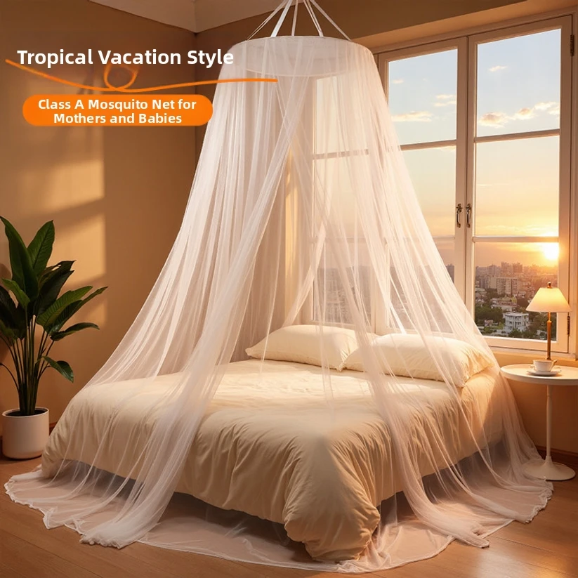 

Princess-style Ceiling Mosquito Net, Home Bedroom Floor-standing Single Bed, New Dome-type No-installation Mosquito Screen