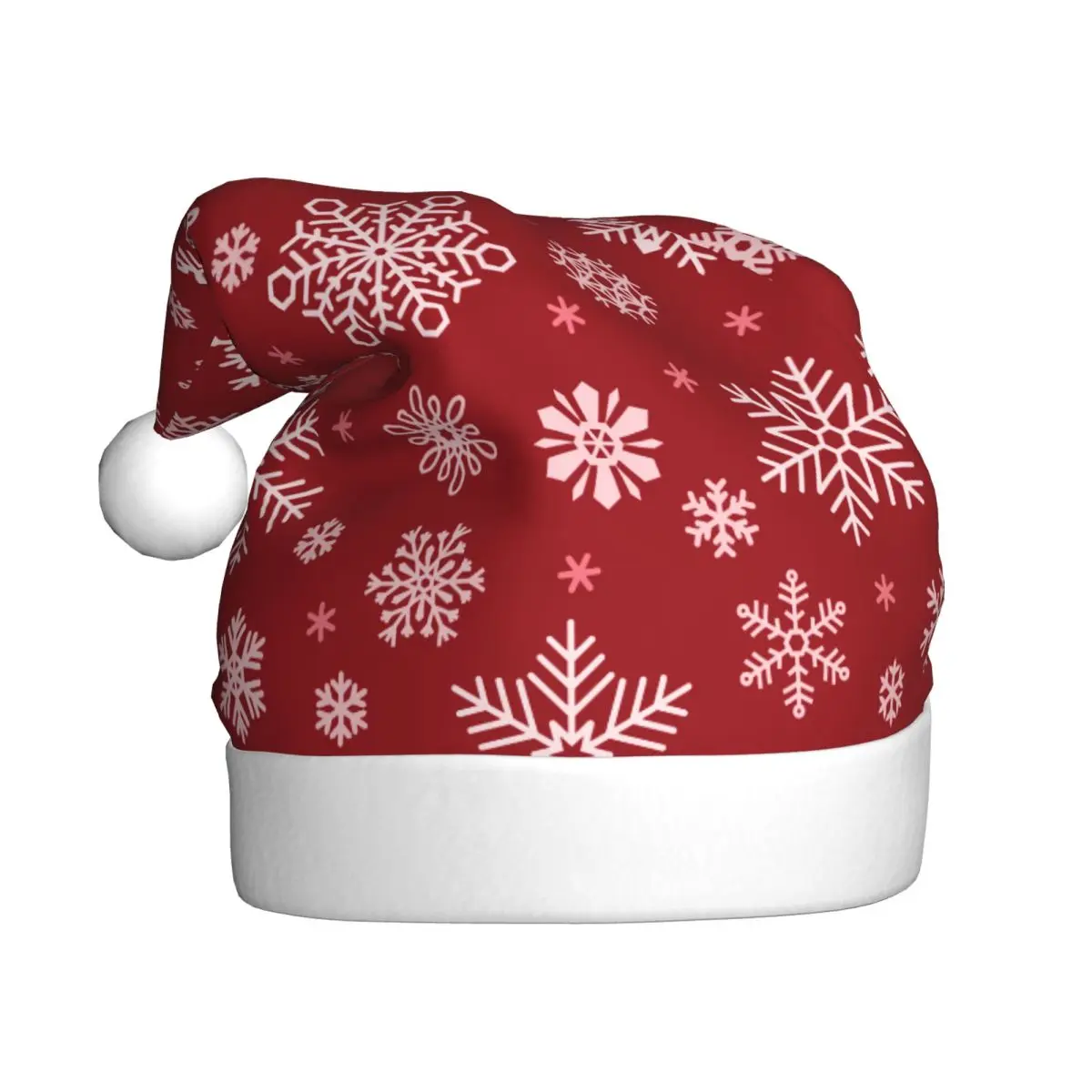 Christmas Falling Snowflake Christmas Hats for Adult Men Women New Year Santa Hat Cap Xmas Gifts