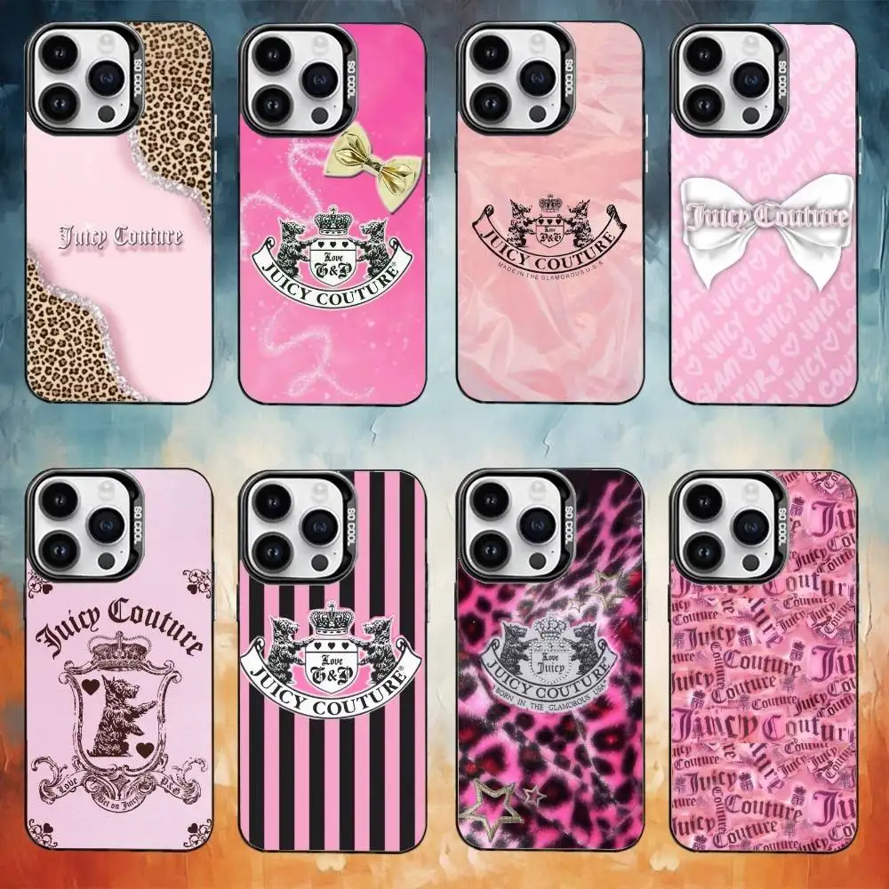 

J-JuicyS C-Couture Phone Case For iPhone17,16,15,14,13,12,11 Plus,Pro Max Black Candy Matte Shockproof Cover