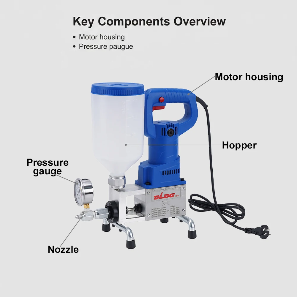 Quality Assurance Portable Syringe Pump Bearing Grouting Filling Machine Ceramic Grouting Machine