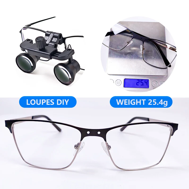 Burite Frame with  Holes Dental Loupe Accessories or Brass with  Holes for Binocular Dental Loupes Magnifier Accessory Part