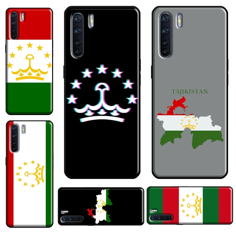 Tajikistan Flag Case For OPPO A78 A76 A96 A54 A74 A94 A5 A9 A31 A53 A15 A16 A17 A52 A72 A91 A93 A77 A57s