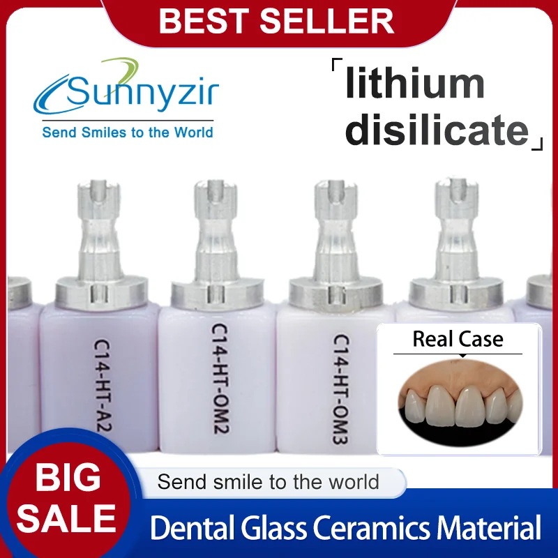 Sunnyzir C14 (18-15-13) Dental Glass Ceramic Cubes CAD/CAM Lithium Disilicate Blocks Dental Translucency Materials