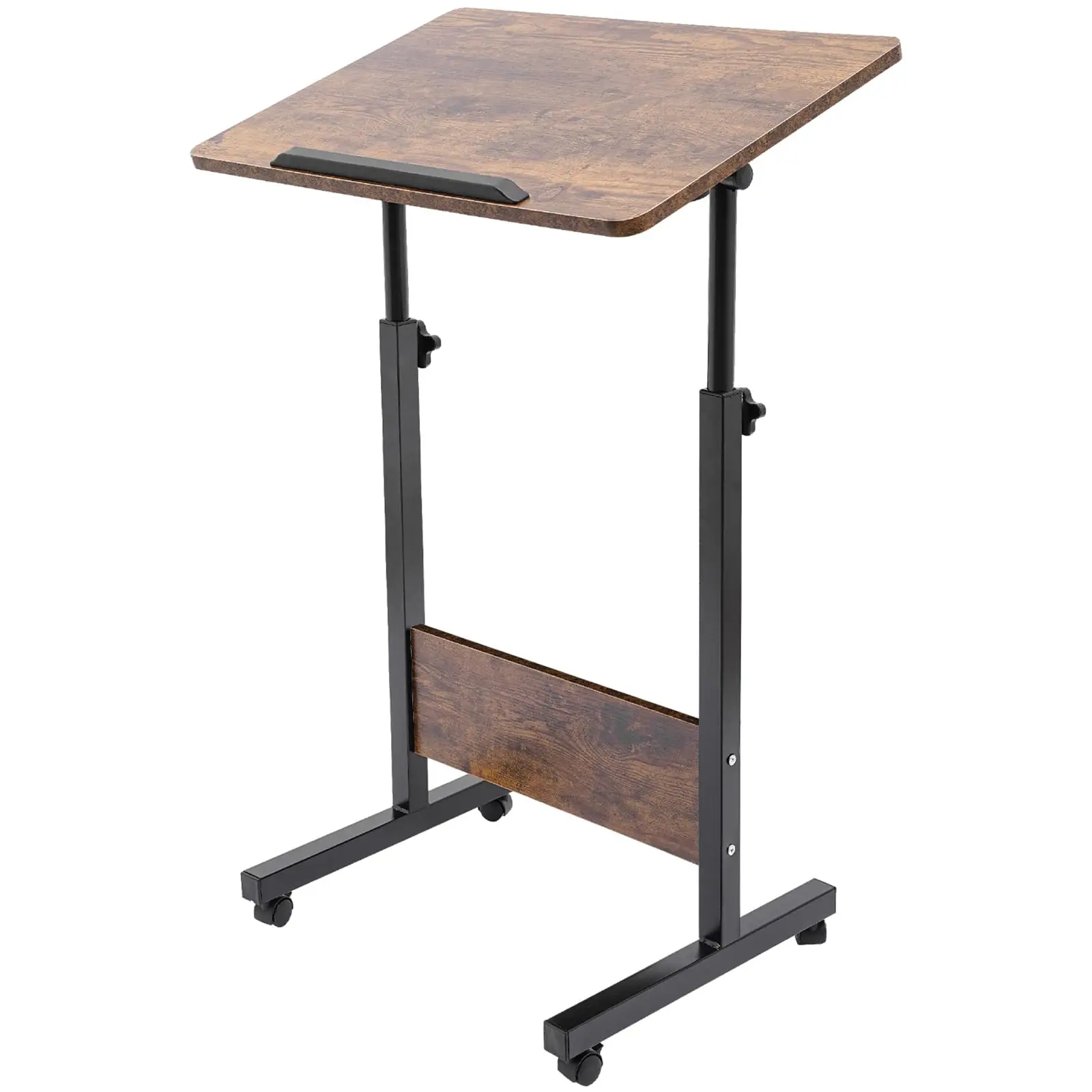 Небольшой стоячий стол с колесиками, регулируемая высота, вращающийся стол для ноутбука, портативный мобильный стол для книг, рабочий стол