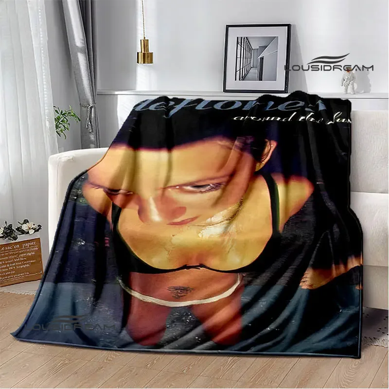 Deftones band logo printed blanket kids blanket flannel soft cozy blanket home travel blanket birthday gift decoration