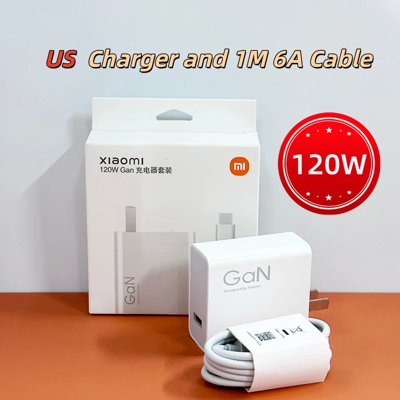 オリジナルXiaomi充電器 120W 100W急速充電 スマホ充電器 USB C