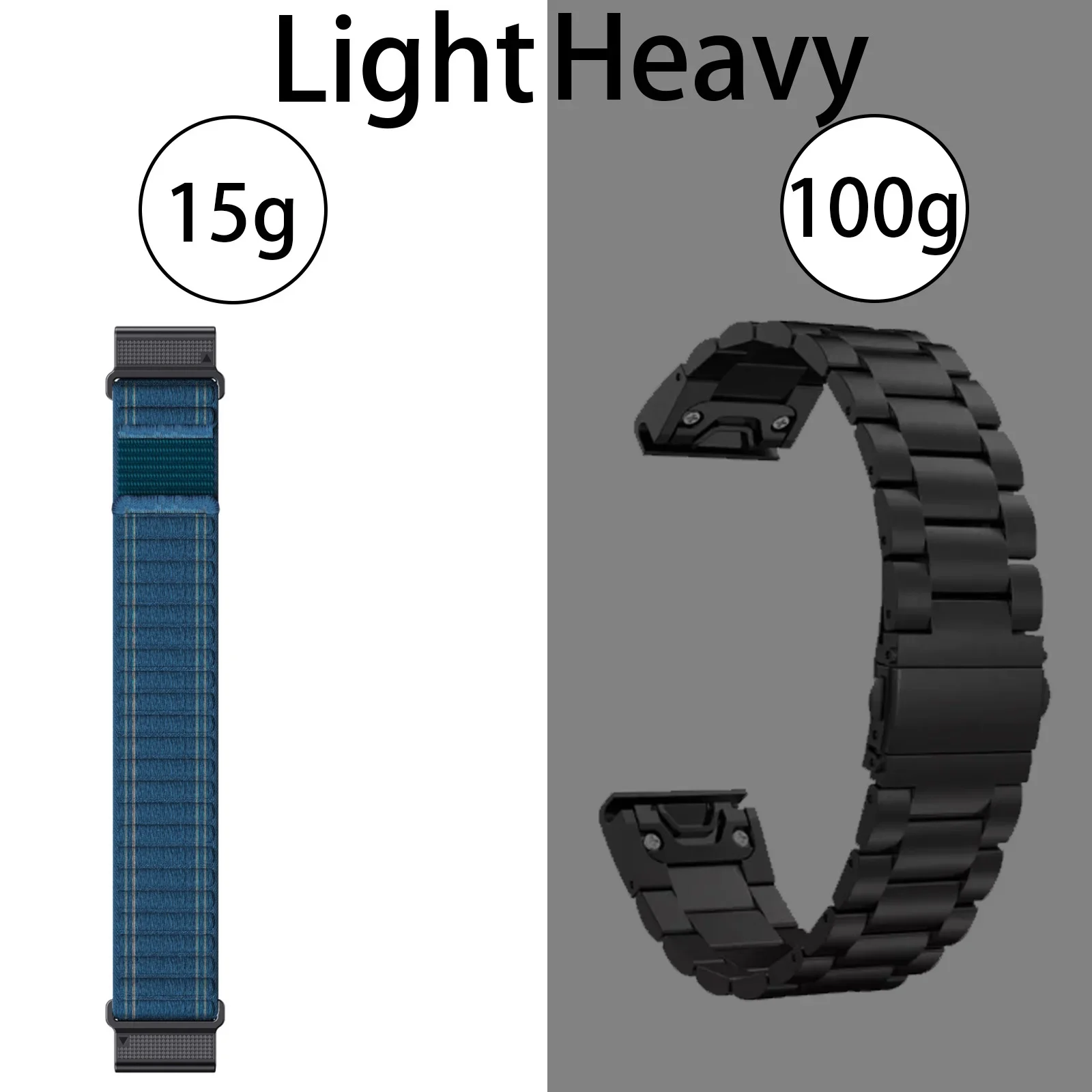 حزام QuickFit 22 26 مم بتصميم جديد من النايلون خفيف للغاية، مناسب لحزام Garmin Fenix E 8 7X 7 6 6X/Epix Pro Gen 2 51/47 مم Tactix