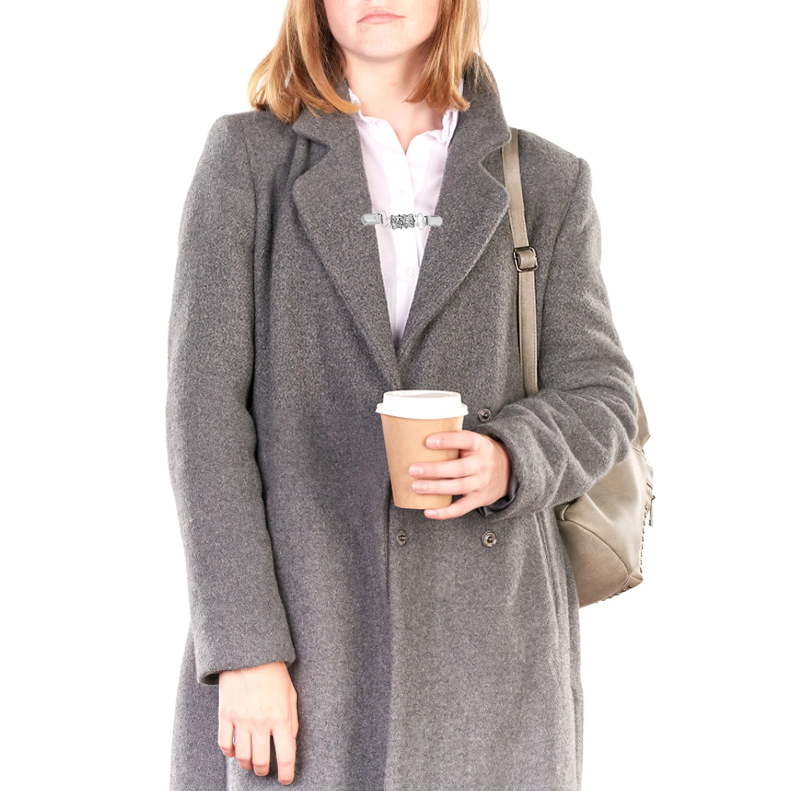 

6 pcs Vintage Brooch Pins: Alloy Swirl Design Scarf Clip Sweater Chain Cardigan Connector Collar Pin For Women Retro Dress