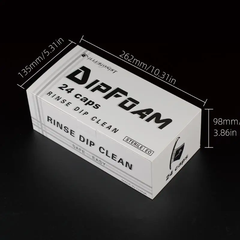 24PCS Tattoo Cleaning Disposable Foam Rinse Caps Cups for Maintaining Clean Tattoo Needles Suitable for Artists