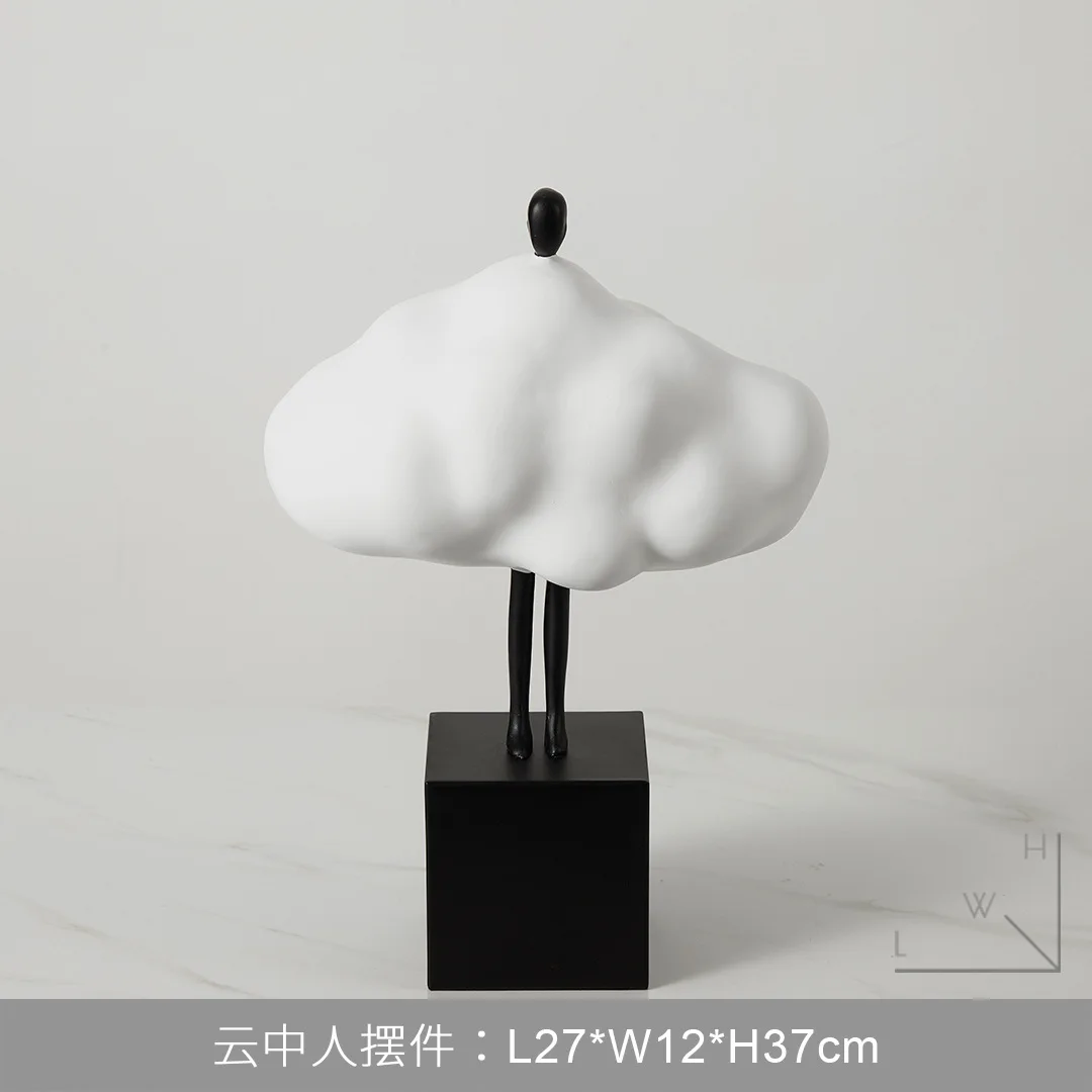 Italian resin living room TV cabinet dining side cabinet entrance cabinet ornament model room character entry handicrafts