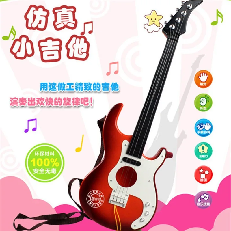 아이들은 초보자의 보급형 장난감 기타 시뮬레이션 악기베이스 장난감, 훌륭한 억양 실제 놀이를 할 수 있습니다.