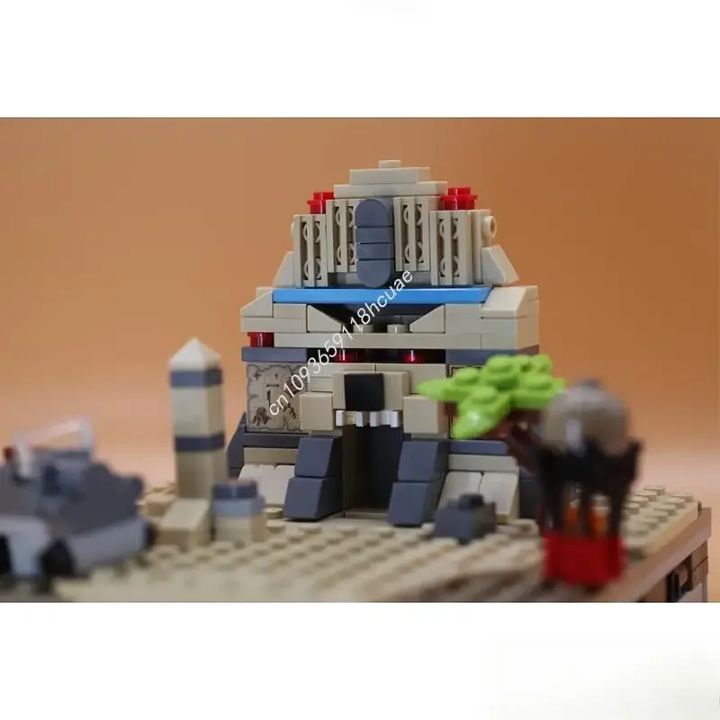 

454 детали MOC: Модель Запретных Руин Города, строительные блоки, конструктор, развивающая архитектурная игрушка для детей, рождественский подарок