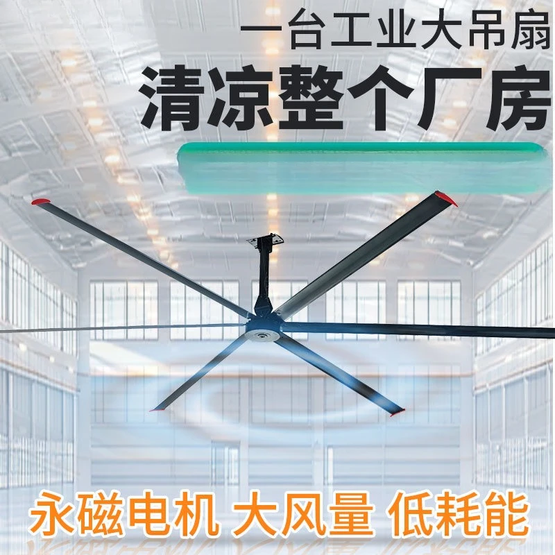 Industrial ceiling fan workshop cooling large permanent magnet variable frequency fan warehouse workshop powerful high power