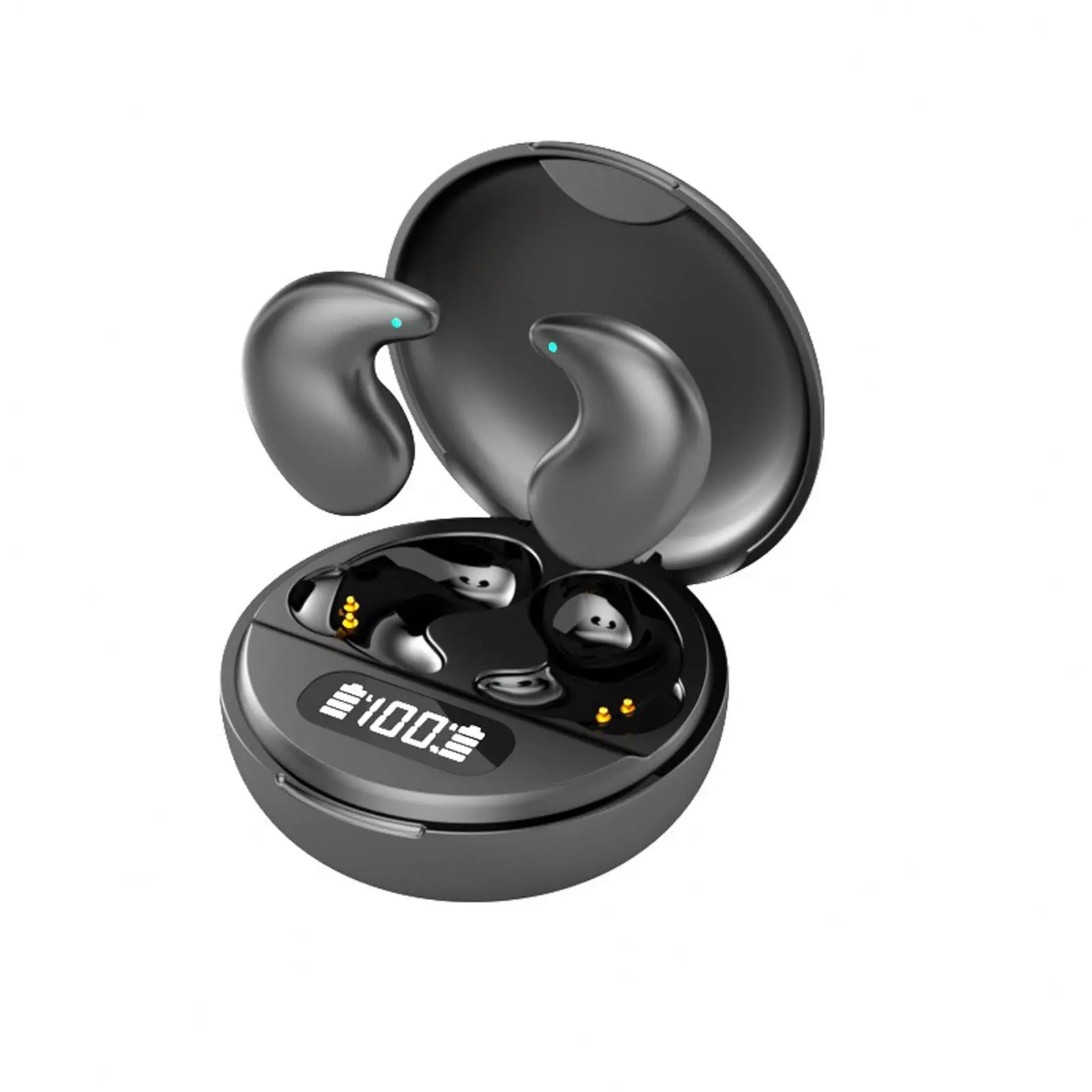 Audífonos Intrauditivos M52 para Dormir, Mini Audífonos Invisibles para Dormir de Lado, Audífonos Inalámbricos con Cancelación de Ruido, Bluetooth 5.3, Batería de 58H, Micrófono HD
