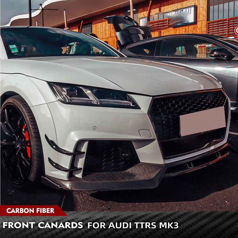 For Audi TTRS MK3 2016-2018 Carbon Fiber / FRP Car Front Canards Car Front Bumper Air Vent Fender Trims Canards Racing Body Kits