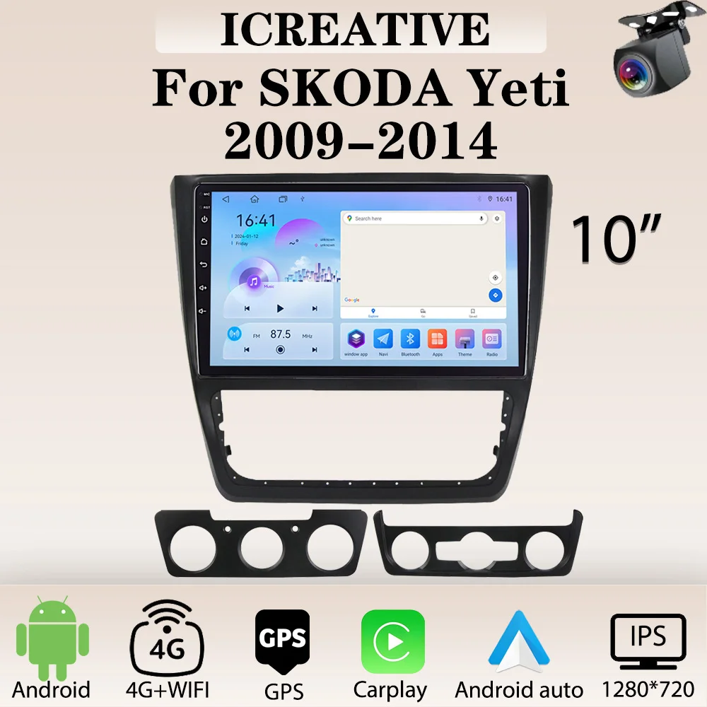

Car Radio Android for SKODA Yeti 2009-2014 Multimedia Carplay Video Player 2din Stereo Autoaudio Headunit 9 Inch Navigation GPS