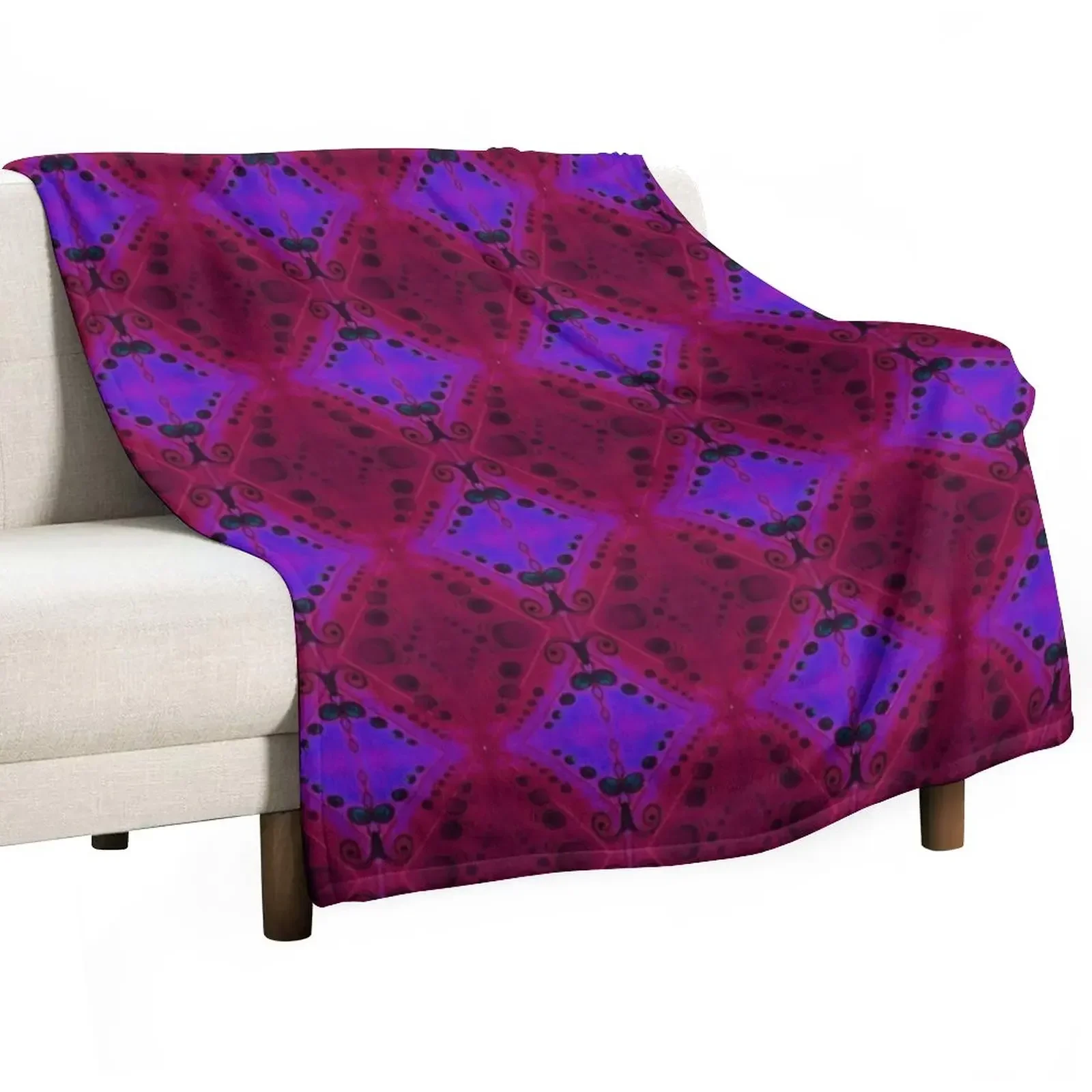 

Red Purple Spiritual Symbol Pattern Throw Blanket christmas decoration decorative Thermal sofa bed Blankets