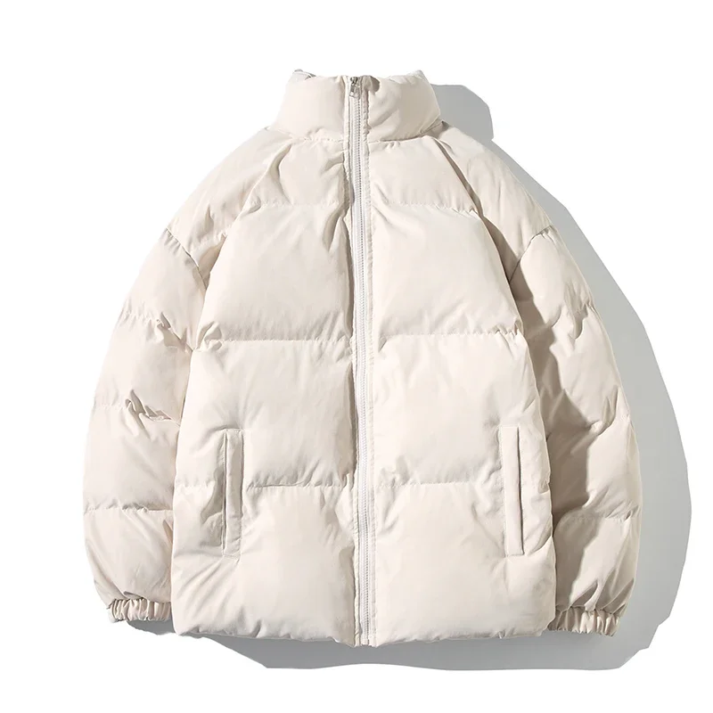 Winterjas Heren Parka 'S Dikker Warme Jas Heren Opstaande Kraag Effen Kleur Casual Parka Vrouwen Mode Nieuwe Streetwear 5xl