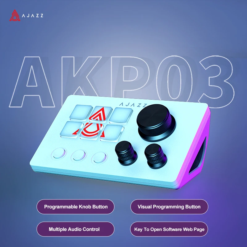Ajazz AKP03E多機能デスクトップヘルパー プログラム可能なマクロ