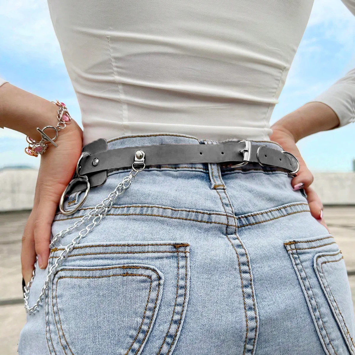Women Punk Multi Chain O Ring  - Street Fashion Rings recension och pris