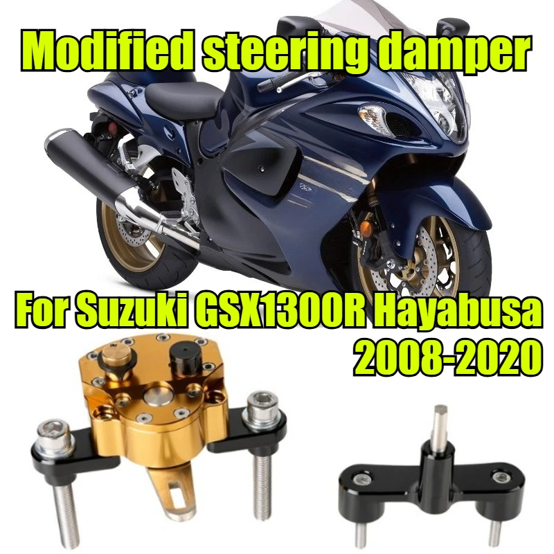 For Suzuki GSX1300R Hayabusa 2008-2020 Motorcycle Steering Damper Anti-Wobble Fixing Bracket Steering Stabilizer Buffer Kit