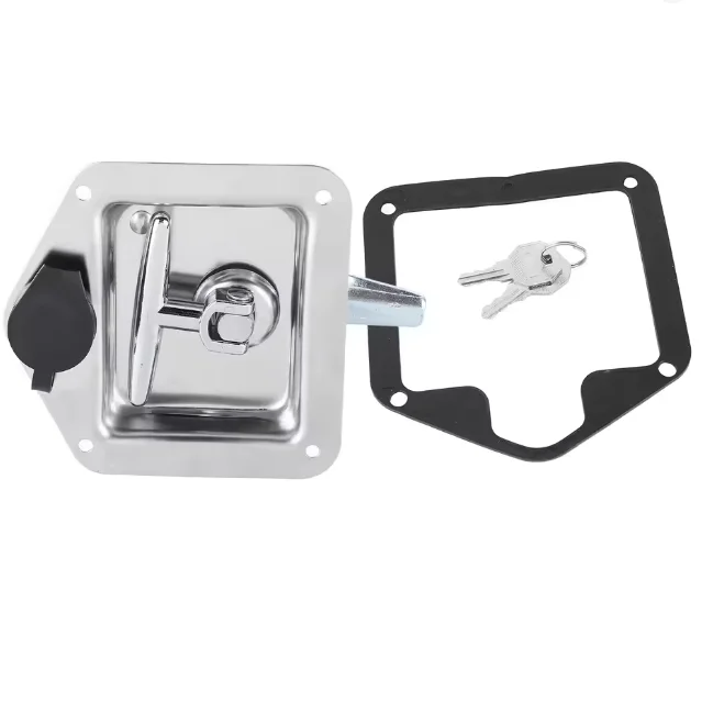 Stainless Steel Panel Lock MS858 With Waterproof Cover Adjustable Cabinet Door Lock For RV Toolbox Vehicle Storage Hardware