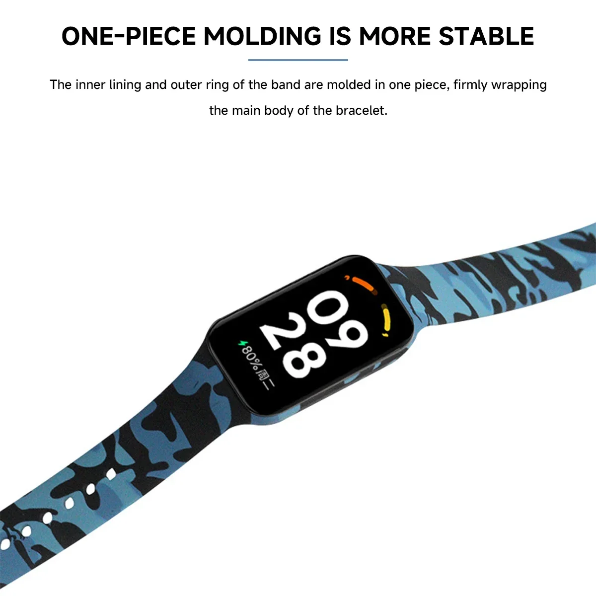 Printed Silicone Strap for Redmi Watch 2 Smart Band Replacement Band Bracelet for Mi Band 8 Active Smart Wristband Correa Belt