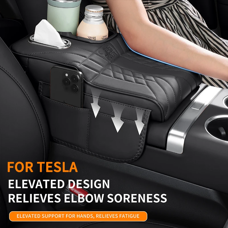 Multi-functional car armrest storage box  for Tesla Model Y Model 3 Model X Model S Cybertruck car interior accessories