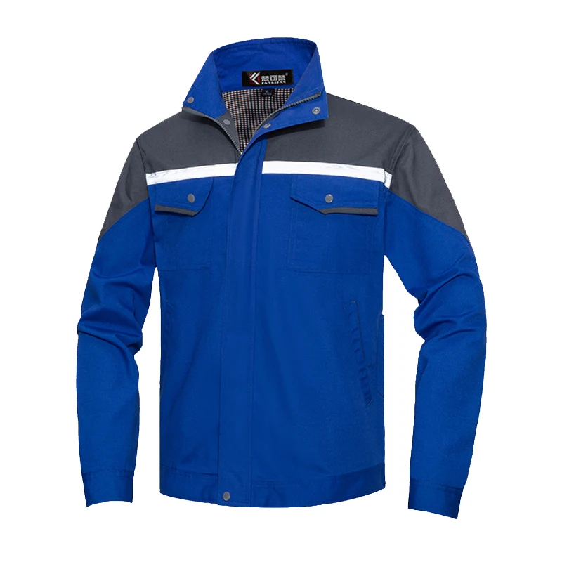 

Work Jacket Men with Reflective Stripes Hi Vis Workwear Jacket with Multi Pockets Workshop Uniforms Men Mechanick