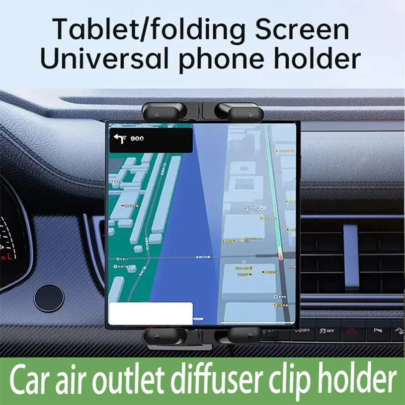 Car Air Vent Universa Holder Mount, Stand Compatible with 7'' - 12.9'' Tablets iPad ,4'' - 7''Folding Screen/straight Panel Phone